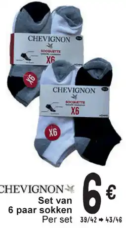 Cora Chevignon set van 6 paar sokken aanbieding