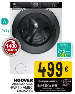 Cora Hoover wasmachine HWP414AMBC aanbieding