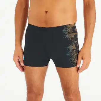 Decathlon Zwemboxer voor heren zwart/blauw OP aanbieding