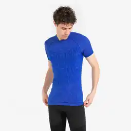 Decathlon Thermoshirt met korte mouwen volwassenen Keepdry indigoblauw aanbieding