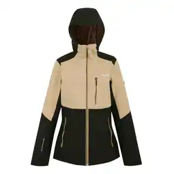Decathlon Dames Kelora Geïsoleerde Waterdichte Jas (Zwart/Warme taupe) aanbieding