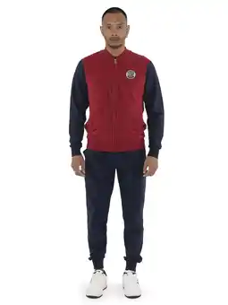 Decathlon Heren wintertrainingspak met rits en kraag Varsity aanbieding