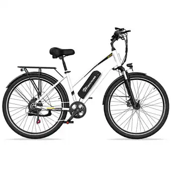 Decathlon Elektrische Fiets voor Volwassenen 28 Banden EVERCROSS - EK28 Wit aanbieding