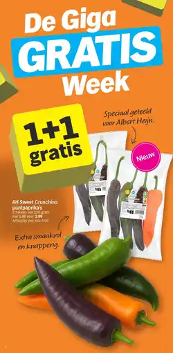 Albert Heijn AH Sweet Crunchino puntpaprika's aanbieding