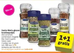 Albert Heijn Santa Maria glazen kruidenpotjes aanbieding