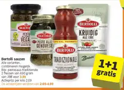 Albert Heijn Bertolli sauzen aanbieding