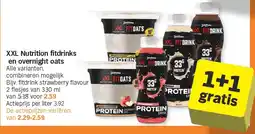 Albert Heijn XXL Nutrition fitdrinks en overnight oats aanbieding