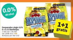 Albert Heijn Desperados virgin 0.0% 6 x 0.33 literflesjes aanbieding