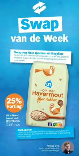 Albert Heijn AH Volkoren havermout fijne vlokken aanbieding