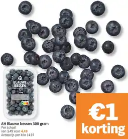 Albert Heijn AH Blauwe bessen 300 gram aanbieding