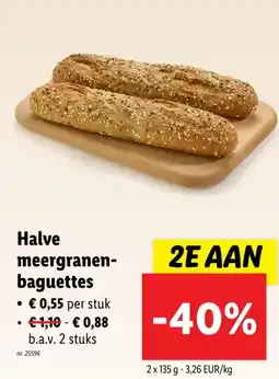 Lidl Halve meergranen- baguettes aanbieding