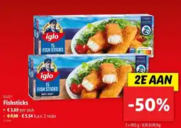 Lidl IGLO Fishsticks aanbieding