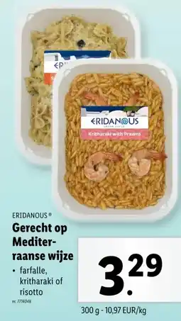 Lidl ERIDANOUS Gerecht op Mediter- raanse wijze ⚫ farfalle aanbieding