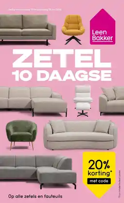 Leen Bakker Op alle zetels en fauteuils aanbieding