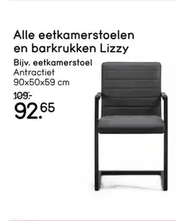 Leen Bakker Alle eetkamerstoelen en barkrukken Lizzy aanbieding