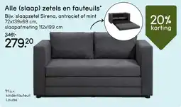 Alle slaap zetels en fauteuils