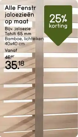 Leen Bakker Alle Fenstr jaloezieën op maat aanbieding