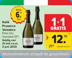 Carrefour Market Italië Prosecco Velodoro aanbieding