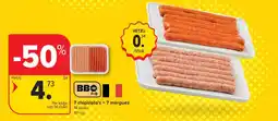 Carrefour Market 7 chipolata's + 7 merguez van 14 stuks aanbieding
