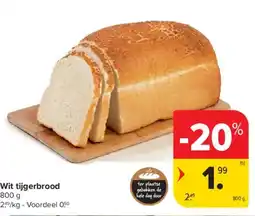 Carrefour Market Wit tijgerbrood aanbieding