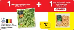 Carrefour Market zakje kropsla met fijne kruiden +rauwkost mix confetti Carrefour aanbieding