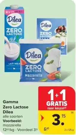 Carrefour Market Gamma Zero Lactose Dilea aanbieding