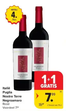 Carrefour Market Italië puglia nostre terre negroamaro aanbieding