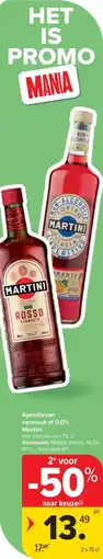 Carrefour Market Aperitieven vermout of 0,0% Martini aanbieding