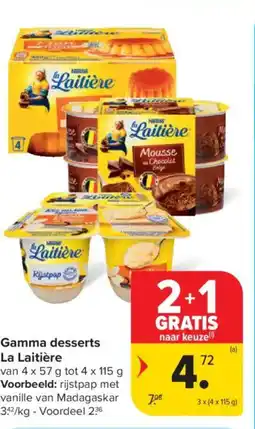 Carrefour Market Gamma desserts La Laitière aanbieding