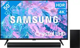 Coolblue Samsung Crystal UHD 50CU7040 (2024) + Barre de Son aanbieding