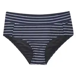 Decathlon Dames Paloma Stripe Structuur Bikinibroekje (Marine / Wit) aanbieding