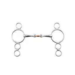 Decathlon 4-rings pessoa dubbel snaffle bit voor Premier Equine paarden aanbieding