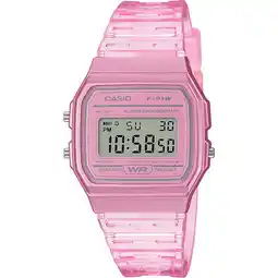 Decathlon Casio Digitaal Horloge Transparant/Roze F-91WS-4EF aanbieding