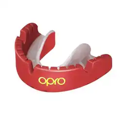 Decathlon Opro Goud Beugelbeschermer Rood/wit Volwassenen V2 aanbieding