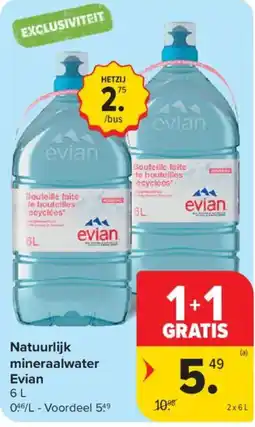 Carrefour Market Natuurlijk mineraalwater evian aanbieding