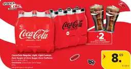 Carrefour Market Coca-cola regular light light lemon, zero sugar of zero sugar zero caffeine aanbieding