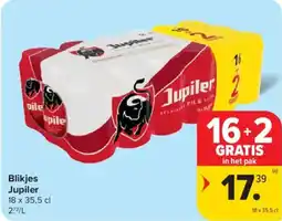 Carrefour Market Blikjes Jupiler aanbieding