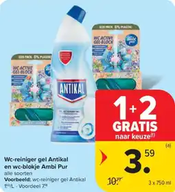 Carrefour Market WC reiniger gel Antikal en WC lokje Ambi Pur aanbieding