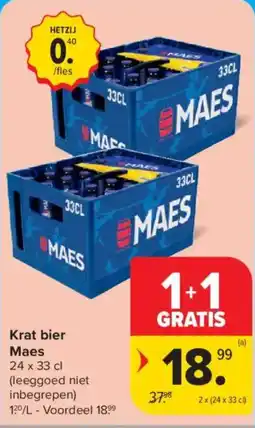 Carrefour Market Krat bier Maes aanbieding