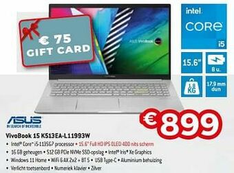 Exellent Asus vivobook 15 k513ea-l11993w aanbieding
