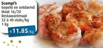 Aronde Scampi’s aanbieding