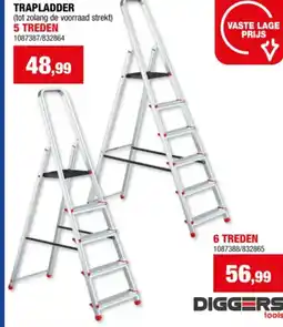 Hubo Diggers trapladder 6 treden aanbieding