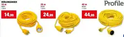 Hubo Profile verlengsnoer 40m 3G 1,5mm² geel aanbieding