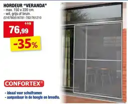 Hubo Confortex Veranda vliegendeur 150x220 cm bruin aanbieding