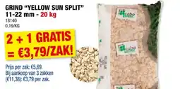 Hubo Yellow Sun grind 11-22 mm 20kg lichtgeel aanbieding