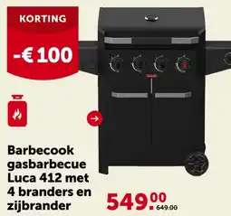 AVEVE Barbecook gasbarbecue Luca 412 met 4 branders en zijbrander aanbieding