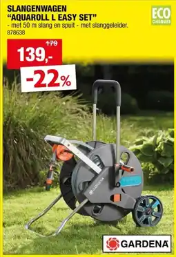 Hubo Gardena AquaRoll L Easy slangenwagen met tuinslang 50m aanbieding