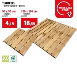 Hubo Cartri Terrastegel 50x50 cm 0,25m² hout aanbieding