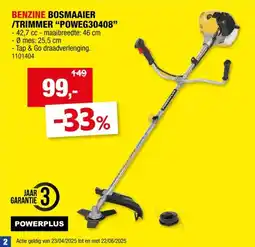 Hubo Powerplus EG POWEG30408 benzine bosmaaier 42,7cc aanbieding