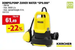 Hubo Karcher SP 9000 vlakzuigende dompelpomp 280W aanbieding